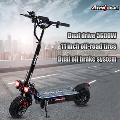 Patinete eléctrico plegable todoterreno Arwibon Q06Pro de 5600 W para adultos