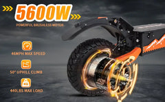 Patinete eléctrico Arwibon GT08 de 5600 W con doble motor para adultos