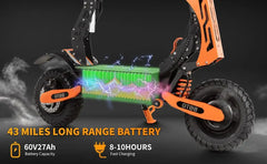 Patinete eléctrico Arwibon GT08 de 5600 W con doble motor para adultos