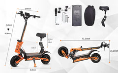 Arwibon GT08 Off Road Electric Scooter – 5600W Dual Motor Power