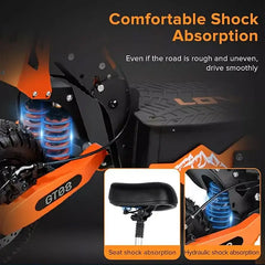 Patinete eléctrico todoterreno Arwibon GT08 – Potencia de doble motor de 5600 W