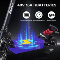 Arwibon Q30 Foldable Electric Scooter for Adults | 2500W Power, 48V Battery - Electric Scooter