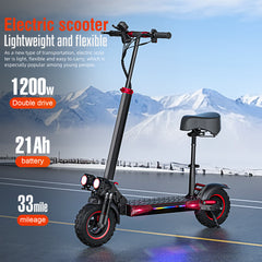 Patinete eléctrico plegable de alta velocidad Arwibon Q30 para desplazamientos diarios