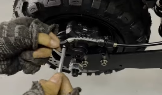 How to Remove the Rear Brake Cable on an Arwibon Q30 Scooter