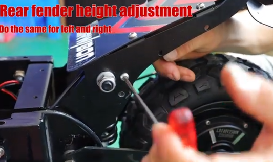 How to Adjust the Rear Fender Height on an Arwibon Q30 Scooter