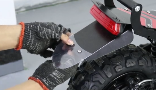 How to Install the Plastic Extended Rear Fender on an Arwibon Q30 Scooter