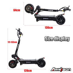 Patinete eléctrico plegable todoterreno Arwibon Q06Pro de 5600 W para adultos 